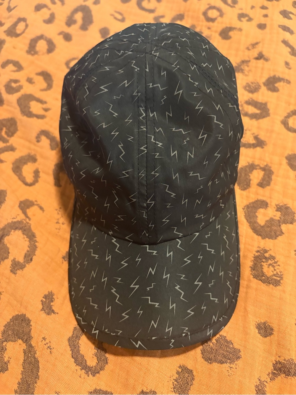 Sprints Black Lightning Print Cap -reflective